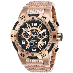 Invicta Mens Speedway 51mm Chronograph Quartz Watch with Stainless Steel Strap, Silver, Rose Gold, Gold, 30 (Model: 25285, 25286, 25287)