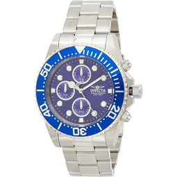 Invicta Mens 1769 Pro Diver Collection Stainless Steel Bracelet Watch with Silver/Blue Dial