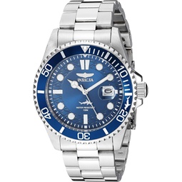 Invicta Mens Pro Diver Quartz Watch, Silver, 30019