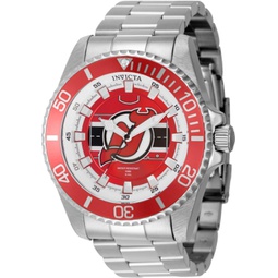 Invicta NHL New Jersey Devils Quartz Red Dial Mens Watch 42253