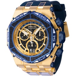 Invicta Mens 38893 Carbon Hawk Quartz Chronograph Black, Gold, Blue Dial Watch