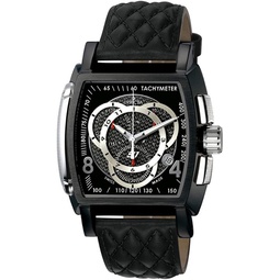 Invicta Mens 5401 S1 Chronograph Black Dial Black Leather Watch