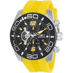 Invicta Mens Pro Diver Stainless Steel Quartz Watch with Silicone Strap, (Model: 22808, 22809)