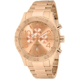 Invicta Mens 1270 Specialty Chronograph Gold Dial 18k Gold Ion-Plated Stainless Steel Watch