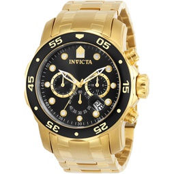 Invicta Mens Pro Diver Collection Chronograph 18k Gold-Plated Watch (Model: 0072, 21954, 21958)