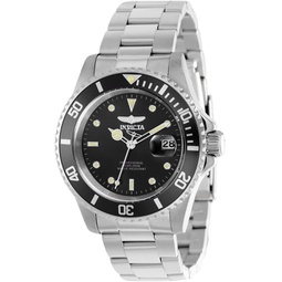 Invicta 37155 Mens Pro Diver Silver Tone, Black Bezel Quartz Watch