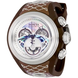 Invicta Mens 38876 Reserve Quartz Multifunction Silver, Platinum, Blue, White, Titanium, Brown Dial Watch