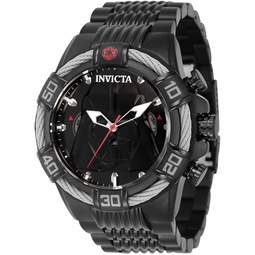 Invicta Mens Star Wars 50mm Stainless Steel Quartz Watch, Black (Model: 41372)