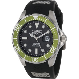 Invicta Mens 12560 Pro Diver Black Carbon Fiber Dial Black Polyurethane Watch