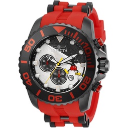 Invicta Mens Disney Limited Edition Mickey Mouse Quartz Watch, Red, 32477