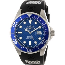 Invicta Mens 12559 Pro Diver Blue Carbon Fiber Dial Black Polyurethane Watch