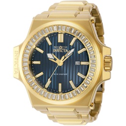 Invicta 43387 Mens Akula Yellow Stainless Steel Bracelet Watch, gold