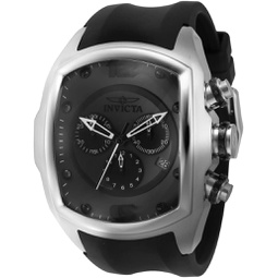 Invicta Mens Lupah 47mm Silicone Quartz Watch, Black (Model: 43638)