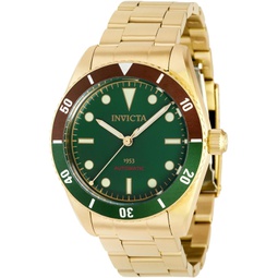Invicta Mens 40489 Pro Diver Automatic 3 Hand Green Dial Watch