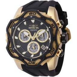 Invicta Mens Ripsaw 56mm Silicone Quartz Watch, Black (Model: 44095)
