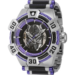 Invicta Mens Marvel 52mm Stainless Steel, Carbon Fiber Automatic Watch, Silver (Model: 40987)