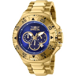 Invicta Mens 43648 Excursion Quartz Chronograph Gold, Blue Dial Watch