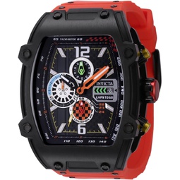 Invicta Mens S1 Rally 48mm Silicone Quartz Watch, Red (Model: 44138)