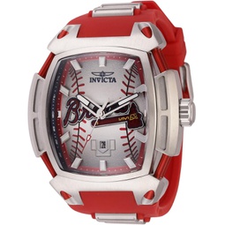 Invicta Mens MLB 53mm Stainless Steel, Silicone Quartz Watch, Silver (Model: 42825)