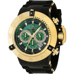 Invicta Mens 38999 Subaqua Quartz Chronograph Gold, Green Dial Watch