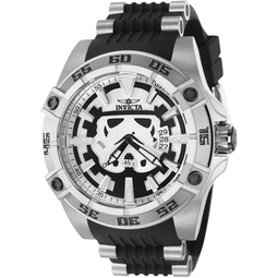 Invicta Mens Star Wars 52mm Stainless Steel, Silicone Automatic Watch, Black (Model: 40085)