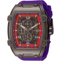 Invicta Mens S1 Rally 48mm Stainless Steel, Silicone Quartz Watch, Gunmetal (Model: 42355)