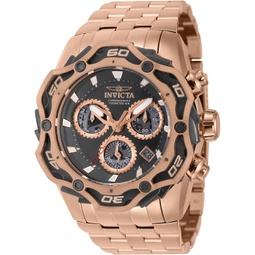 Invicta Mens Ripsaw 56mm Stainless Steel Quartz Watch, Rose Gold (Model: 44091)