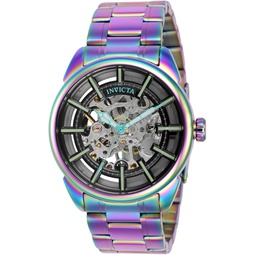 Invicta Mens Vintage 42mm Stainless Steel Mechanical Watch, Iridescent (Model: 37928)