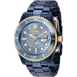 Invicta Mens Pro Diver 43mm Stainless Steel Quartz Watch, Blue (Model: 40890)