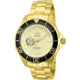 Invicta Mens Grand Diver Automatic Textured Dial 18k Stainless Steel Watch