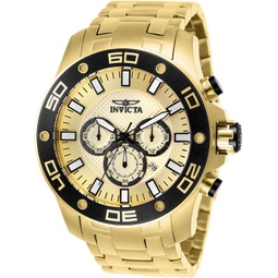 Invicta Men Pro Diver Quartz Watch, Gold, 26079