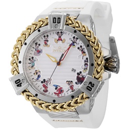 Invicta Disney Limited Edition Mickey Mouse Mens Watch - 54mm. White. Gold. Steel (43653)