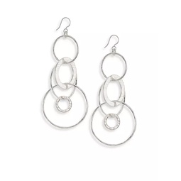 Classico Jumbo Sterling Silver Hammered Jet Set Earrings