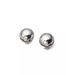 Glamazon Sterling Silver Half Ball Button Earrings
