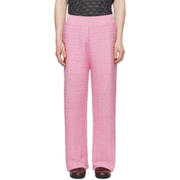 SSENSE Exclusive Pink Tick Trousers 241541M191009
