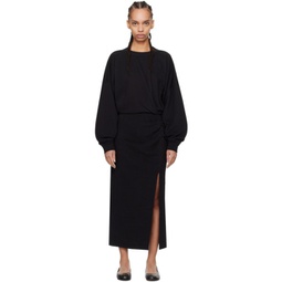 Black Salomon Maxi Dress 241599F055001