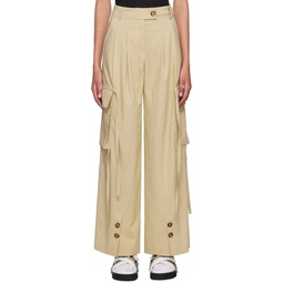 Beige Pocket Trousers 231789F087010