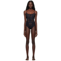 Black Chilla Petal Swimsuit 241023F103000