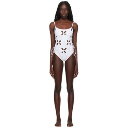 SSENSE Exclusive White Chilla Petal Swimsuit 241023F103002