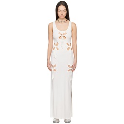 Off White Staple Petal Maxi Dress 241023F055003