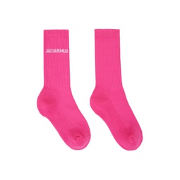 Pink Les Classiques Les chaussettes Jacquemus Socks 241553M220006