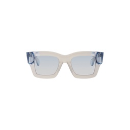 Off White   Blue Les Lunettes Baci Sunglasses 221553F005009