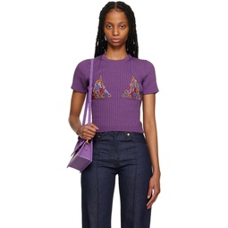 Purple Le Raphia La Maille Bikini T Shirt 231553F096002