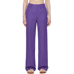 Purple Le Raphia Le Pantalon Cordao Trousers 231553F087003