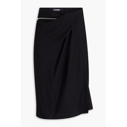 Bodri draped crepe skirt