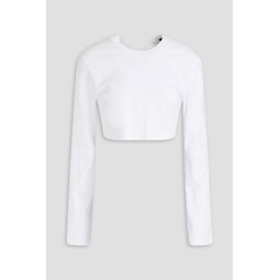 Piccola cropped cotton-jersey top