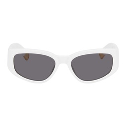 White Les Lunettes Gala Sunglasses 241553F005007