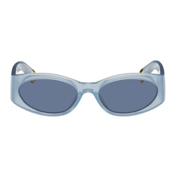 Blue Les Lunettes Ovalo Sunglasses 241553M134008