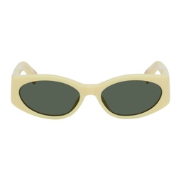 Yellow Les Lunettes Ovalo Sunglasses 241553M134009