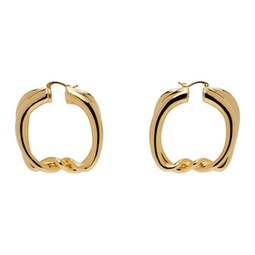 Gold Les Petites Creoles Nodi Earrings 241553F022003